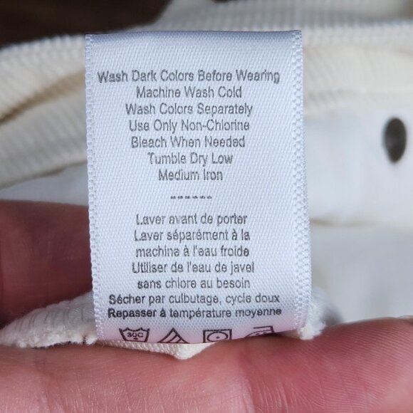 Coldwater Creek Pants Womens 10 Cream Corduroy Straight Leg Stretch Casual - Picture 11 of 11